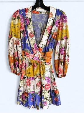 zimmermann sueded asymmetric wrap silk mini dress Zimmermann - Sueded Asymmetric Wrap Mini Dress Rose